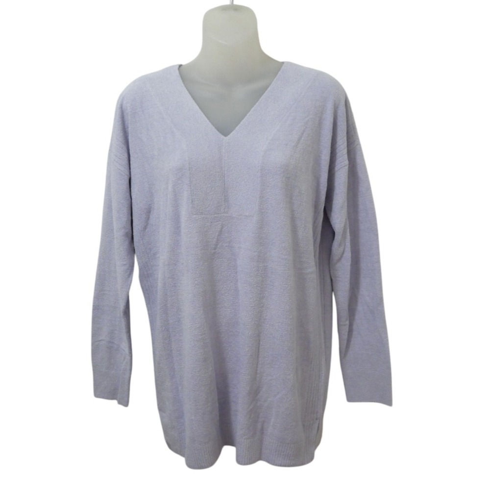 Barefoot Dreams CozyChic Ultra Lite V-Neck Tunic Sweater Lilac S NWT